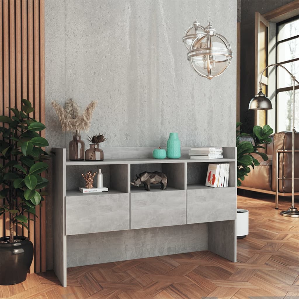 Buffet Gris béton 105x30x70 cm Bois d’ingénierie