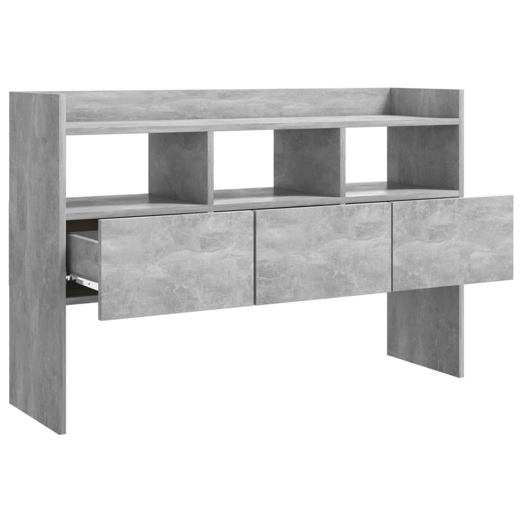 Buffet Gris béton 105x30x70 cm Bois d’ingénierie