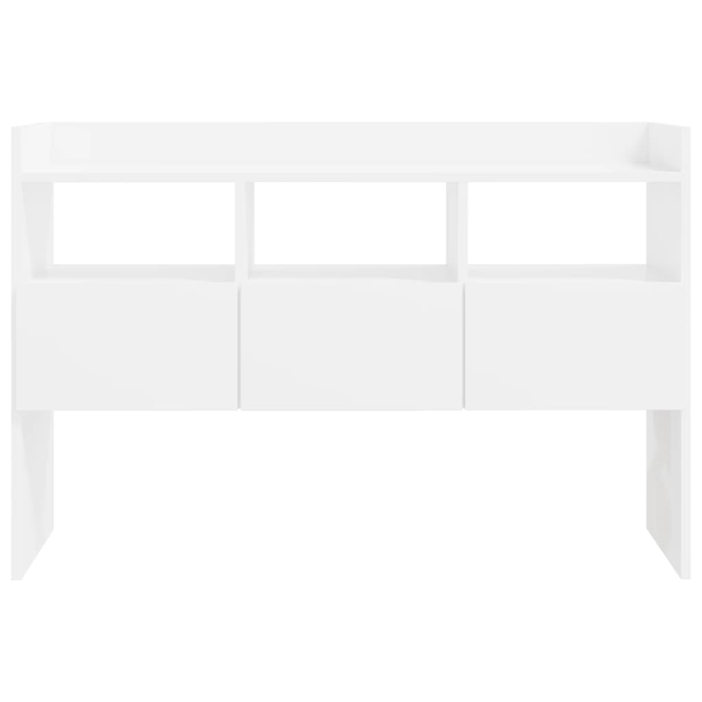 Buffet Blanc brillant 105x30x70 cm Bois d’ingénierie