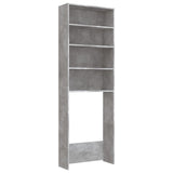 Waschmaschinenschrank Betongrau 64x24x190 cm