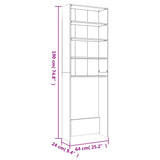 Waschmaschinenschrank Betongrau 64x24x190 cm