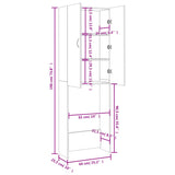 Meuble pour machine à laver Noir 64x25,5x190 cm