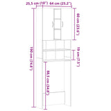 Meuble pour machine à laver Chêne sonoma 64x25,5x190 cm