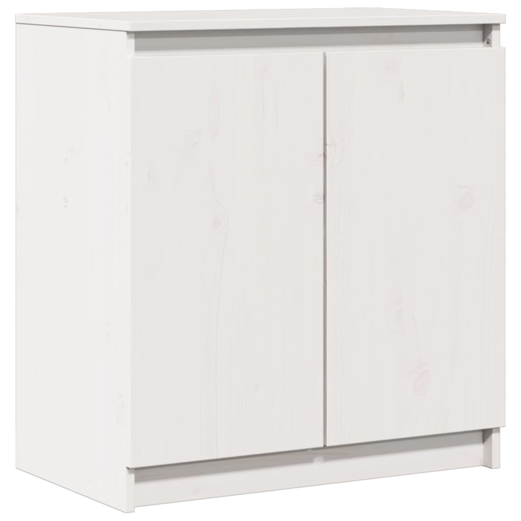 Armoire latérale blanc 60x36x65 cm bois de pin massif