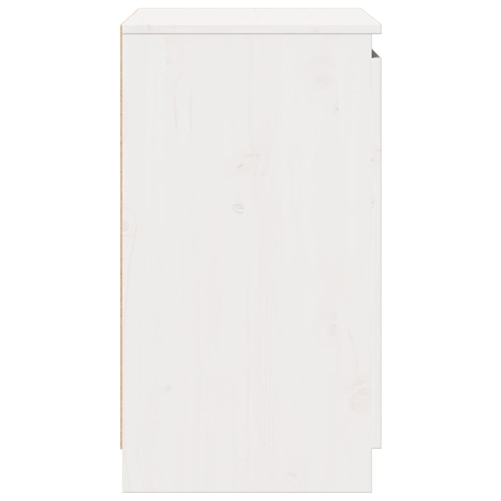 Armoire latérale blanc 60x36x65 cm bois de pin massif