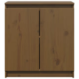 Armoire latérale marron miel 60x36x65 cm bois de pin massif