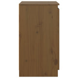 Armoire latérale marron miel 60x36x65 cm bois de pin massif