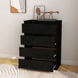 Black side cabinet 60x36x84 cm Solid pine wood