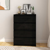 Black side cabinet 60x36x84 cm Solid pine wood