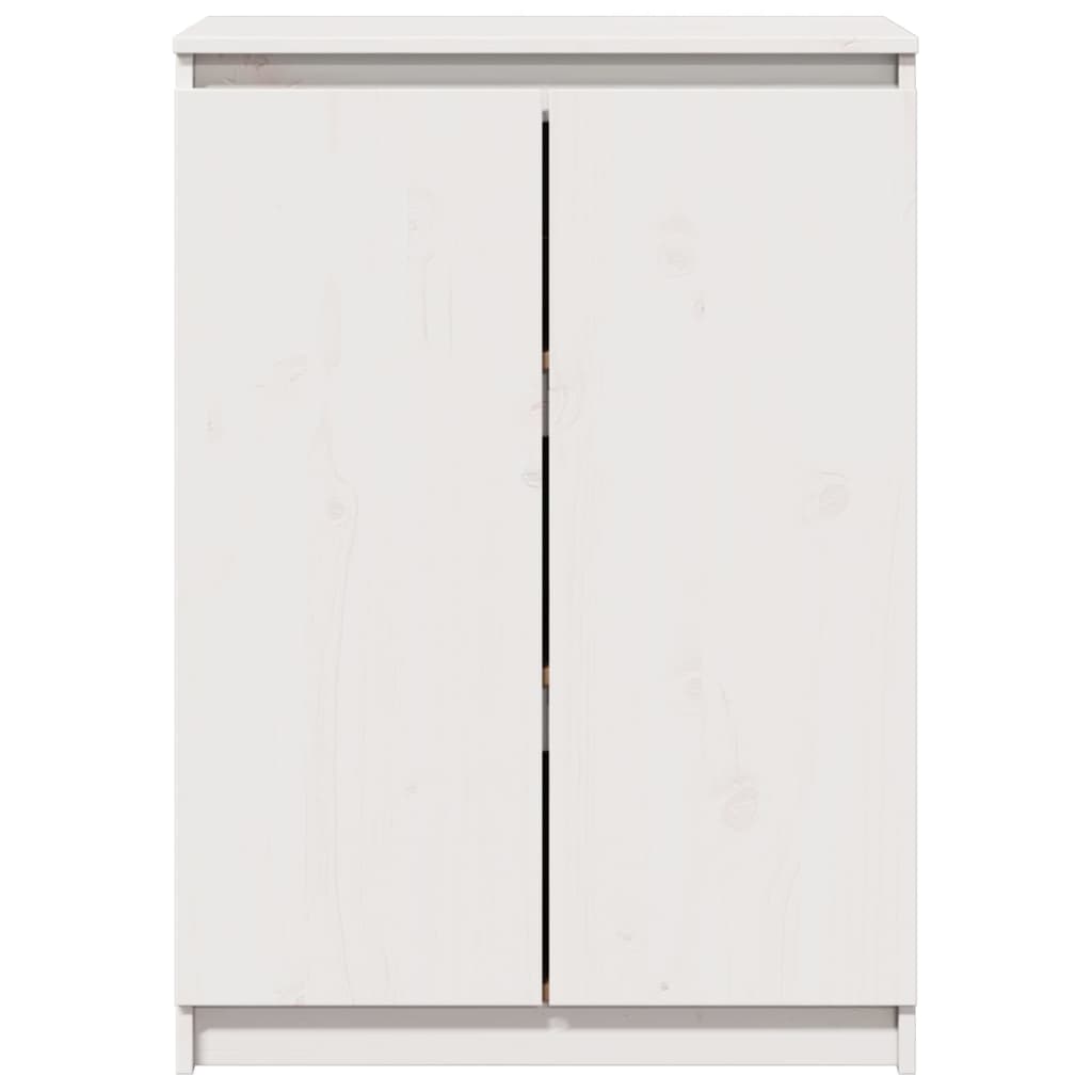 Buffet Blanc 60x36x84 cm Bois de pin massif