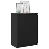 Buffet Noir 60x36x84 cm Bois de pin massif