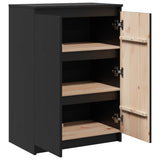 Buffet Noir 60x36x84 cm Bois de pin massif