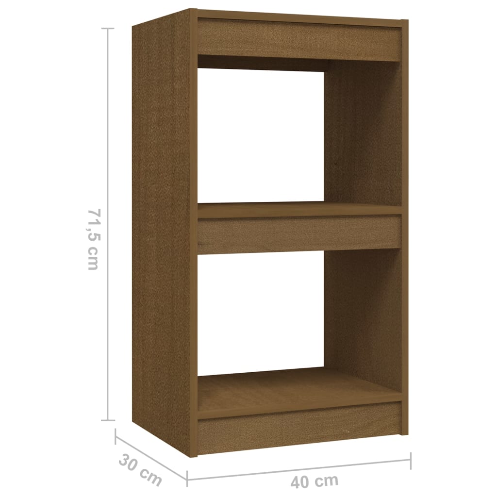 Bibliothèque Marron miel 40x30x71,5 cm Bois de pin massif