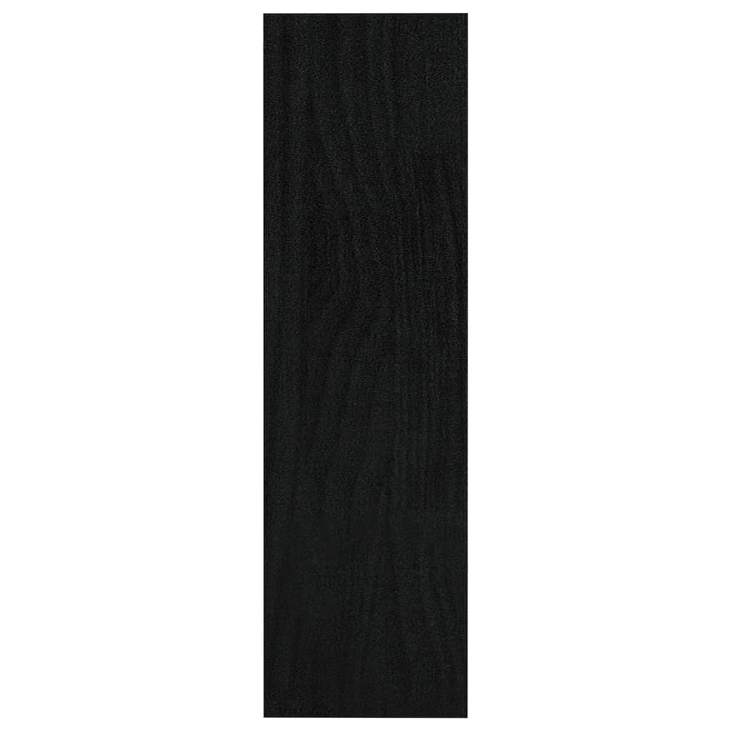 Bibliothèque/Séparateur de pièce Noir 100x30x103 cm Pin massif