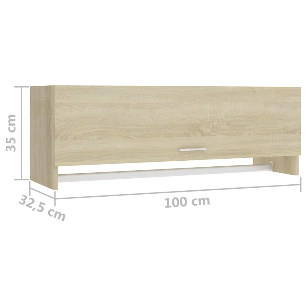 Garde-robe chêne sonoma 100x32,5x35 cm bois d'ingénierie