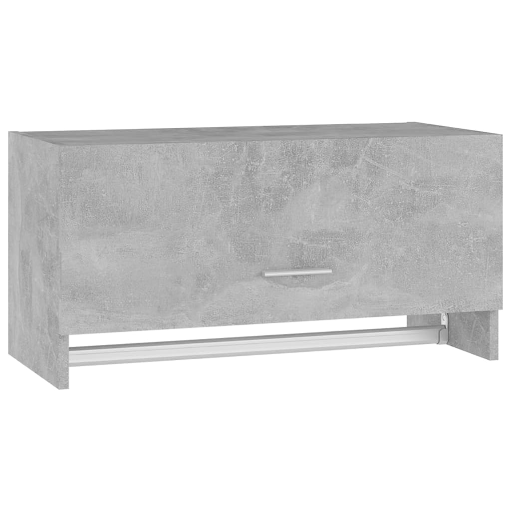 Garde-robe gris béton 70x32,5x35 cm bois d'ingénierie