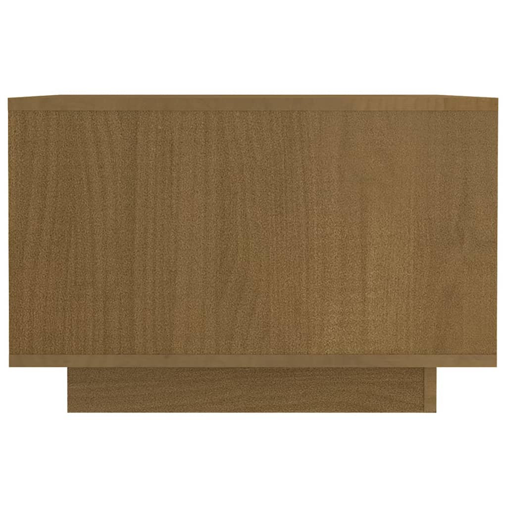 Table basse marron miel 50x50x33,5 cm bois de pin massif