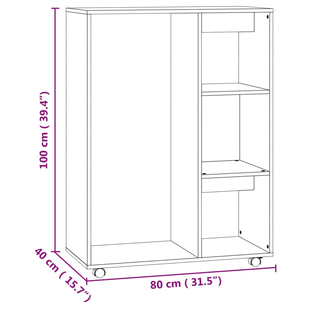 Garde-robe Chêne sonoma 80x40x110 cm Bois d’ingénierie