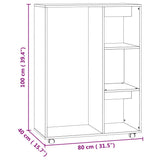 Garde-robe Chêne sonoma 80x40x110 cm Bois d’ingénierie