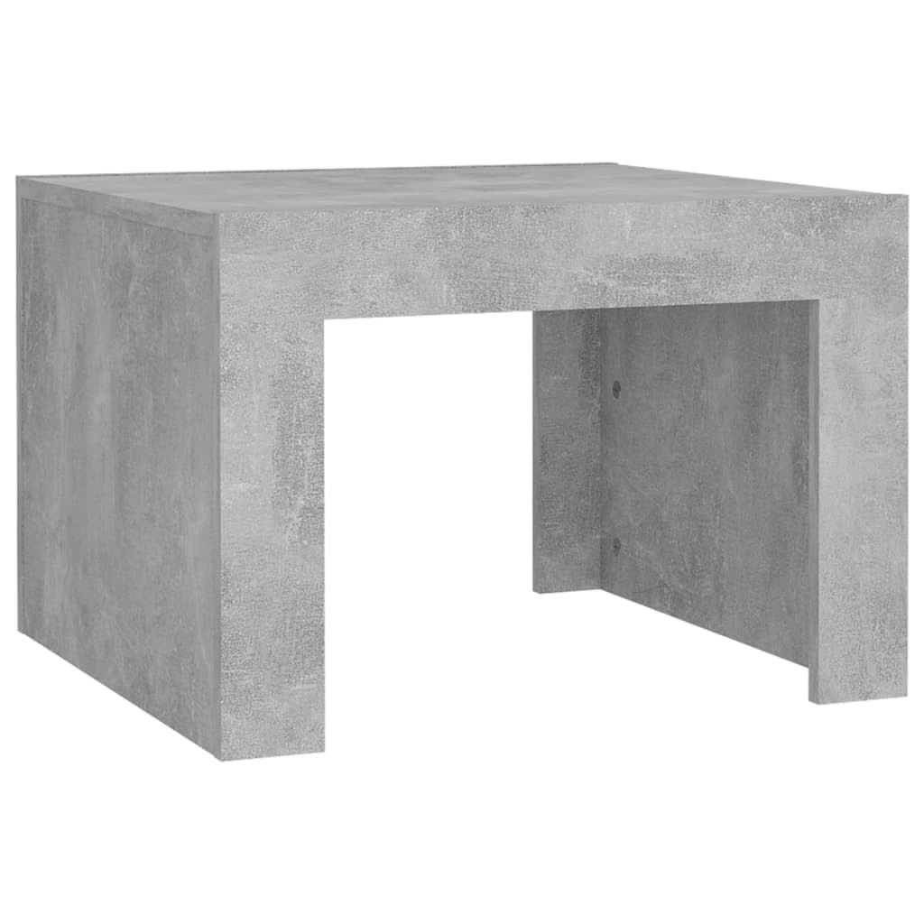 Table basse gris béton 50x50x35 cm bois d'ingénierie