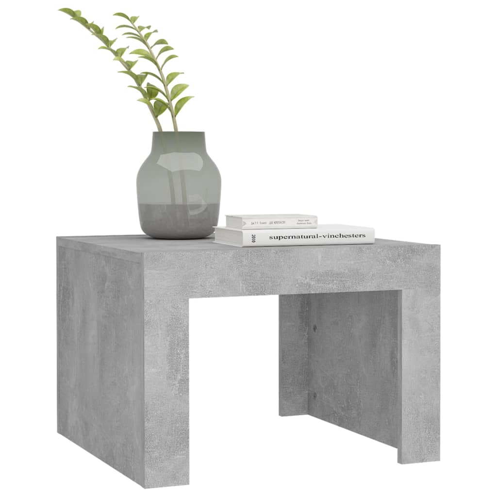 Table basse gris béton 50x50x35 cm bois d'ingénierie