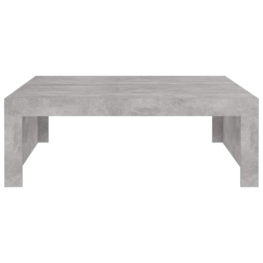 Table basse gris béton 100x100x35 cm bois d'ingénierie