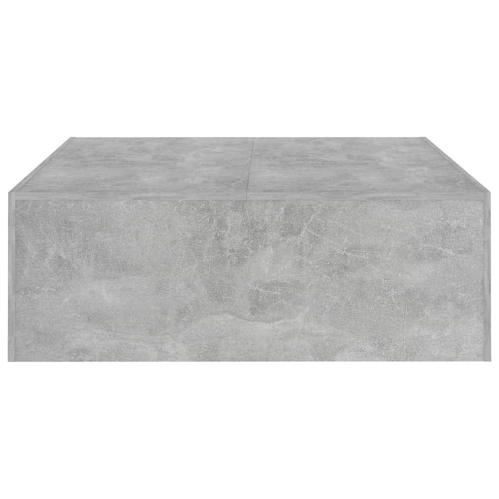 Table basse gris béton 100x100x35 cm bois d'ingénierie