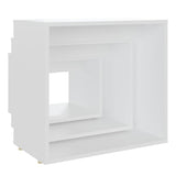 Tables gigognes 3 pcs Blanc Aggloméré