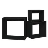 Nesting tables 3 pcs Black Chipboard