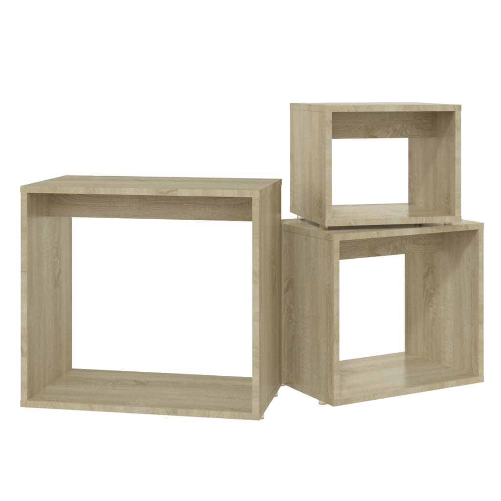 Nesting Tables 3 pcs Sonoma Oak Chipboard