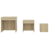 Nesting Tables 3 pcs Sonoma Oak Chipboard