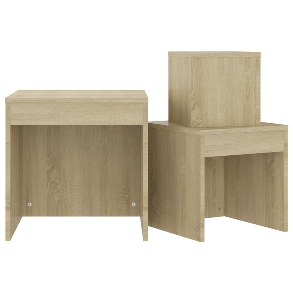 Nesting Tables 3 pcs Sonoma Oak Chipboard