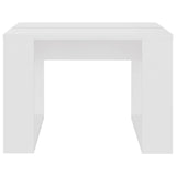 Side table White 50x50x35 cm Engineered wood