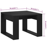 Table d'appoint Noir 50x50x35 cm Bois d’ingénierie