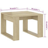 Table d'appoint Chêne sonoma 50x50x35 cm Bois d’ingénierie