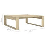 Table basse Chêne sonoma 100x100x35 cm Bois d'ingénierie