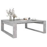 Table basse Gris béton 100x100x35 cm Bois d'ingénierie