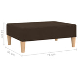 Repose-pied Marron foncé 78x56x32 cm Tissu