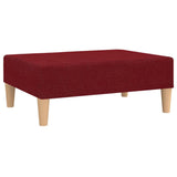 Repose-pied Rouge bordeaux 78x56x32 cm Tissu