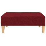 Repose-pied Rouge bordeaux 78x56x32 cm Tissu