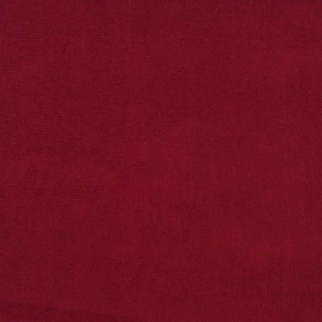 Repose-pied Rouge bordeaux 78x56x32 cm Velours