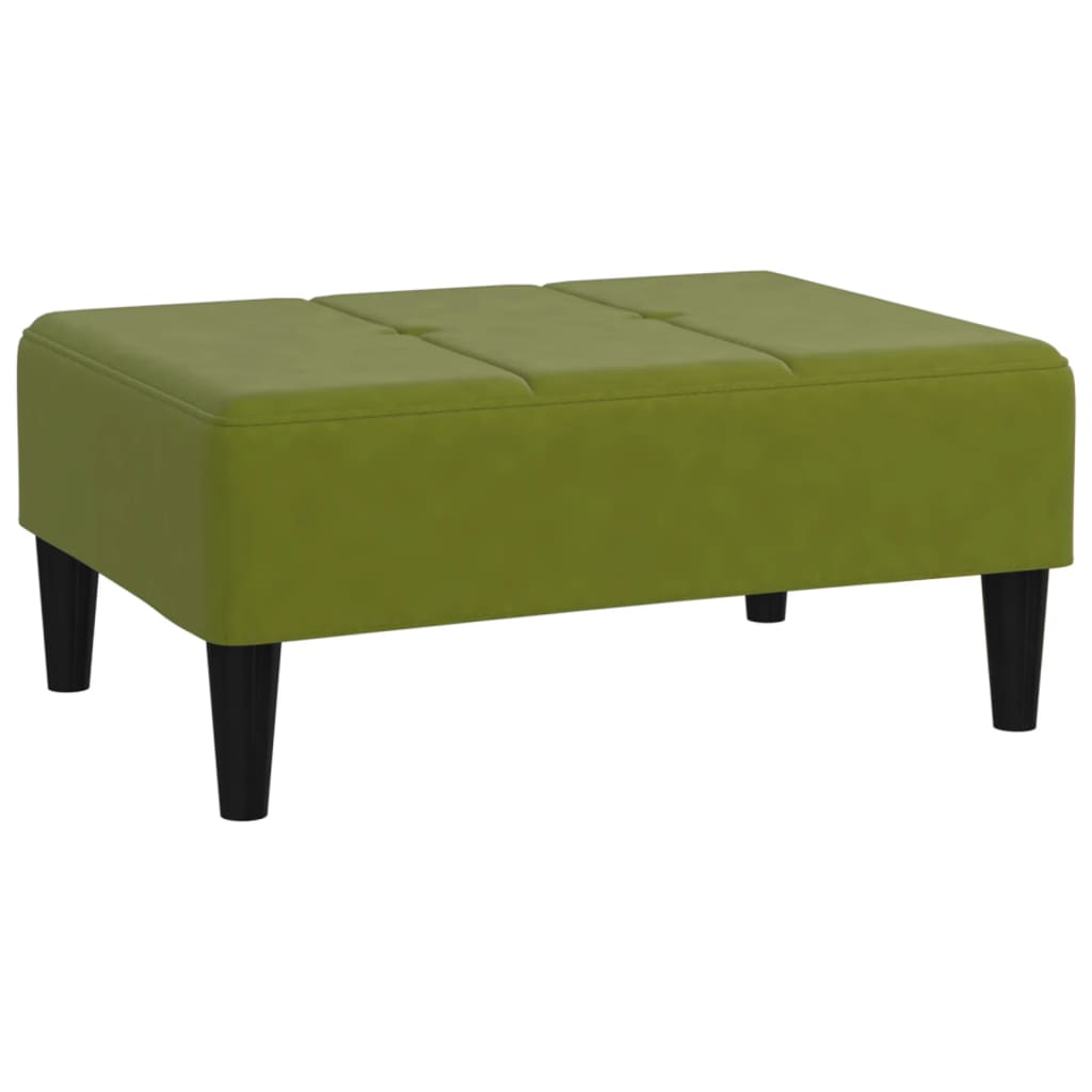 Repose-pied Vert clair 78x56x32 cm Velours