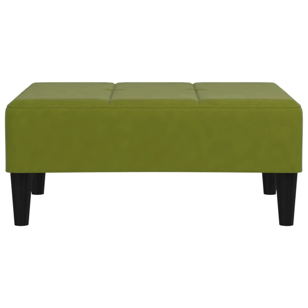 Repose-pied Vert clair 78x56x32 cm Velours