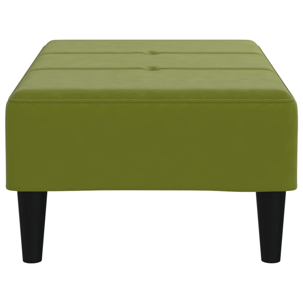 Repose-pied Vert clair 78x56x32 cm Velours