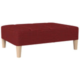 Repose-pied Rouge bordeaux 78x56x32 cm Tissu