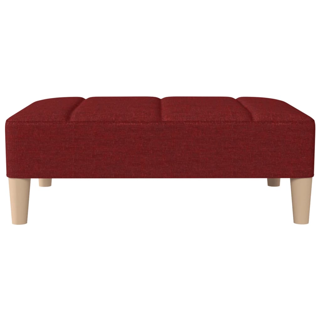 Repose-pied Rouge bordeaux 78x56x32 cm Tissu