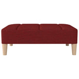 Repose-pied Rouge bordeaux 78x56x32 cm Tissu