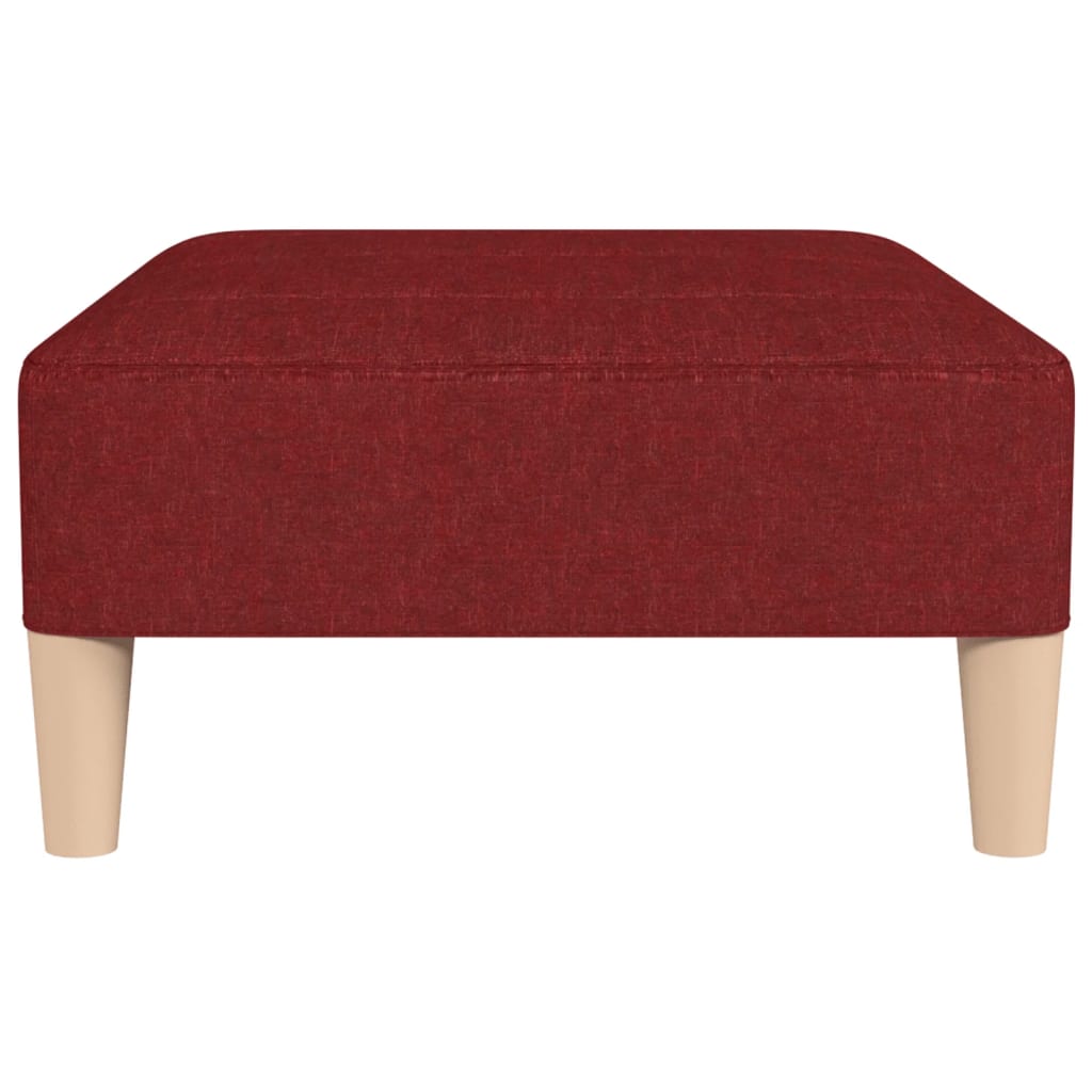 Repose-pied Rouge bordeaux 78x56x32 cm Tissu