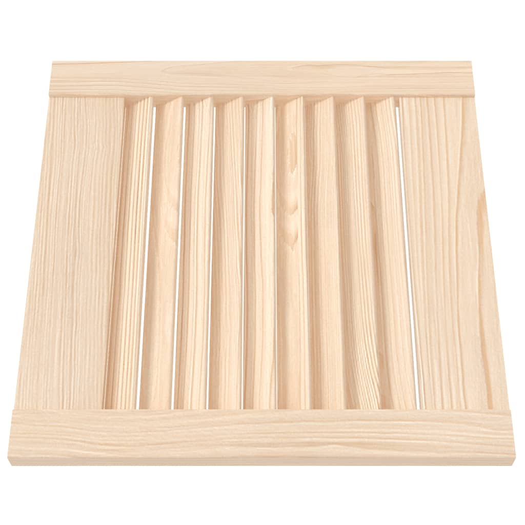 4 pcs Louvered Cabinet Doors 39.5x39.4cm Solid Pine