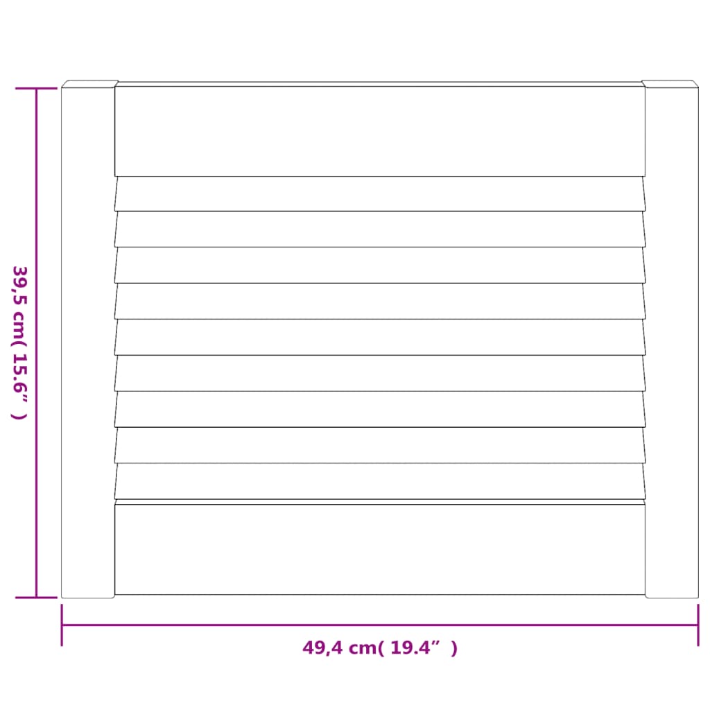 Portes d'armoire à persiennes 2 pcs 39,5x49,4 cm pin massif